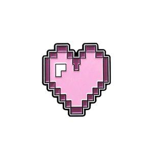 Pastel 8-Bit Pixel Heart Gamer Enamel Pin